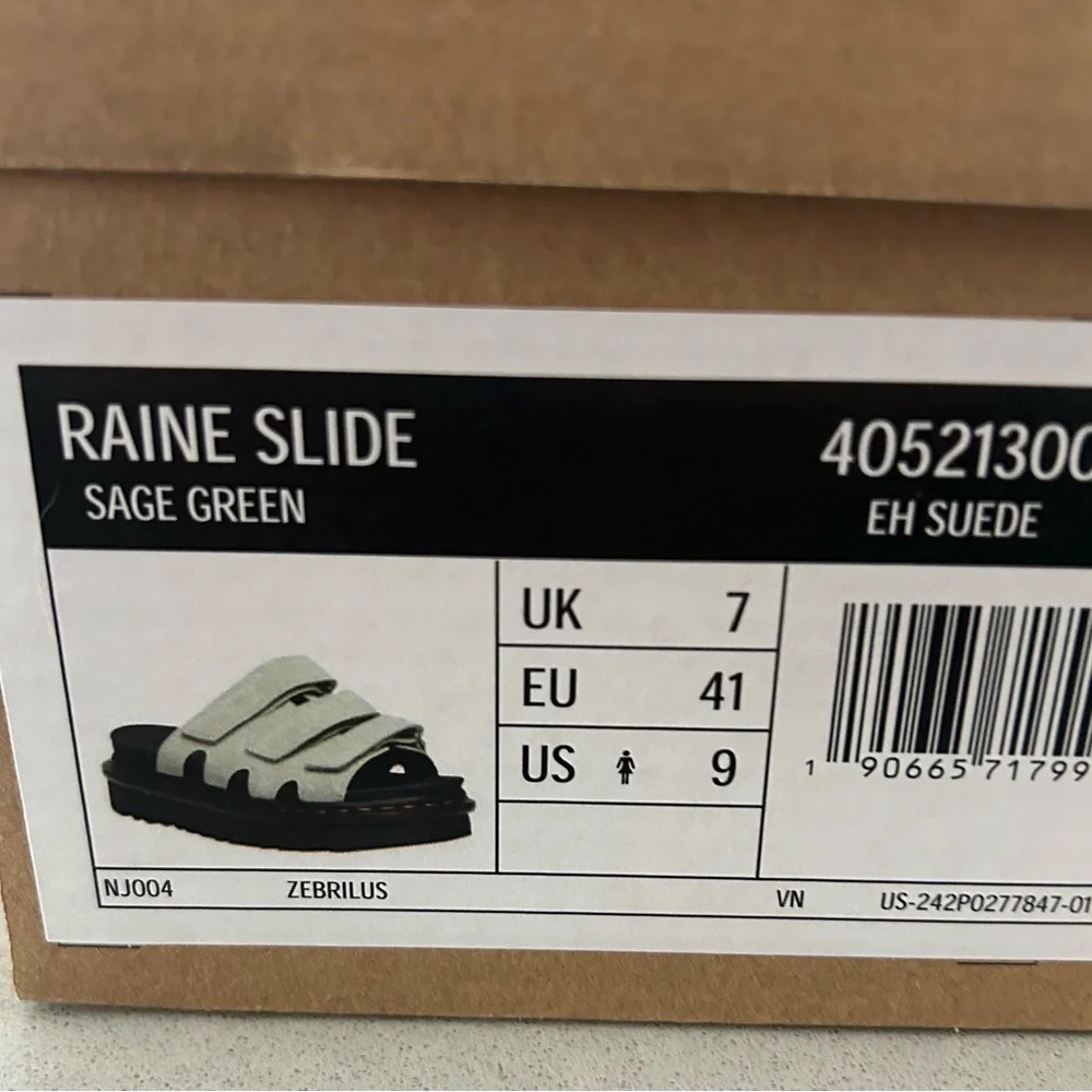Dr. Martens Raine Slide Sandals in Sage Green - Picture 10 of 11